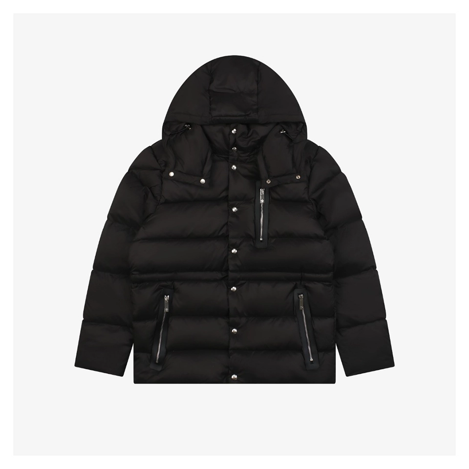 Mxxcler × 1017 ALYX 9SM Hooded Down Jacket (Brown/Black)