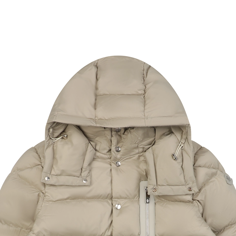 Mxxcler × 1017 ALYX 9SM Hooded Down Jacket (Brown/Black)