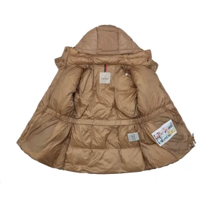 Mxxcler Agneux Square-Quilted Hooded Down Jacket #MS-776 Brown Lining