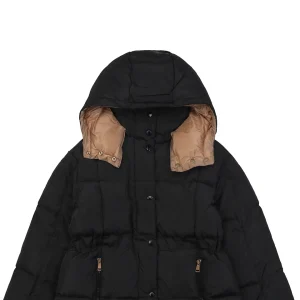 Mxxcler Agneux Square-Quilted Hooded Down Jacket #MS-776 Black