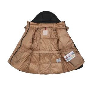 Mxxcler Agneux Square-Quilted Hooded Down Jacket #MS-776 Black Lining