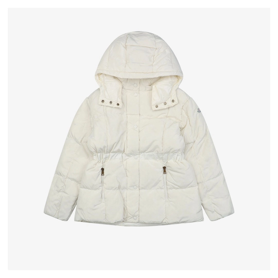 Mxxcler Agneux Square-Quilted Hooded Down Jacket #MS-776 Front view