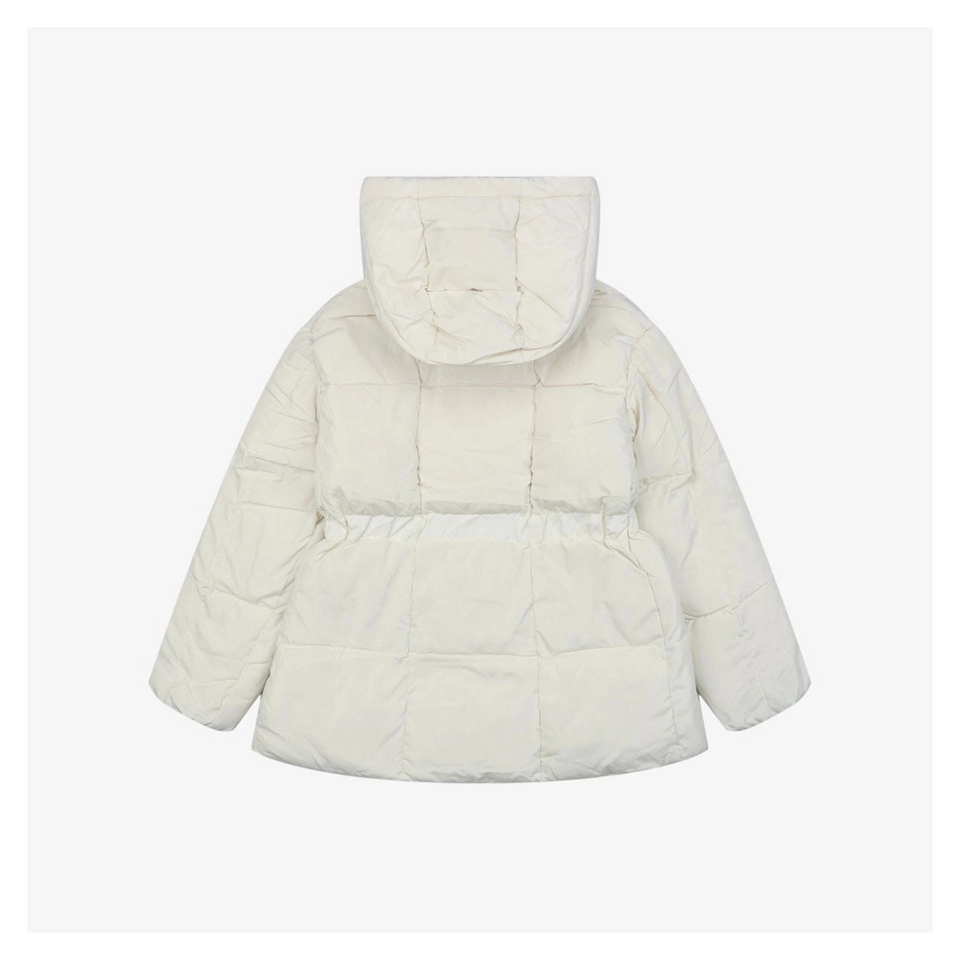 Mxxcler Agneux Square-Quilted Hooded Down Jacket #MS-776 Back view