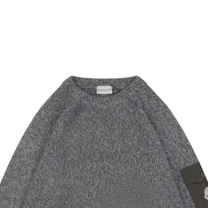 Mxxcler Arm Pocket Crewneck Knit Sweater