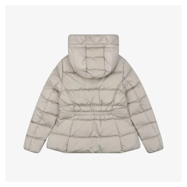 Mxxcler Avoce Cinched-Waist Hooded Down Jacket #MX-006 Grey Back view