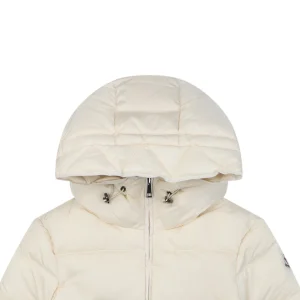 Mxxcler Avoce Cinched-Waist Hooded Down Jacket #MX-006 White