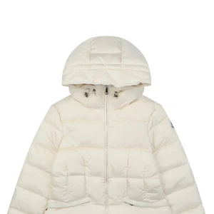 Mxxcler Avoce Cinched-Waist Hooded Down Jacket #MX-006 White