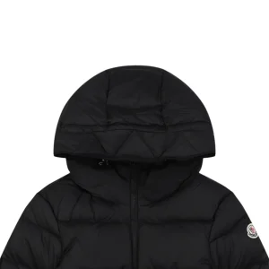 Mxxcler Avoce Cinched-Waist Hooded Down Jacket #MX-006 Black