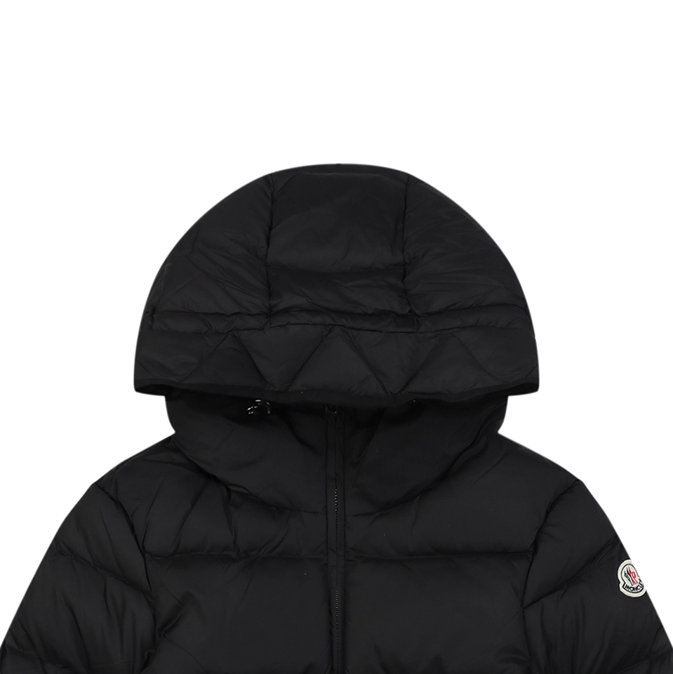 Mxxcler Avoce Cinched-Waist Hooded Down Jacket #MX-006 Black