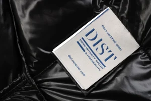 Mxxcler Bellevue Belted Hooded Long Down Jacket Black Wash label