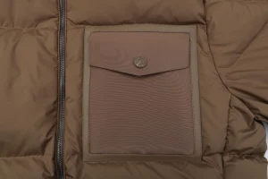 Mxxcler Besbre High-Collar Pocket Down Jacket Brown Pocket