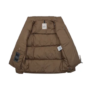 Mxxcler Besbre High-Collar Pocket Down Jacket Brown Lining