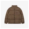Mxxcler Besbre High-Collar Pocket Down Jacket (Brown/Black)