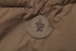 Mxxcler Besbre High-Collar Pocket Down Jacket Brown Brand label