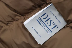 Mxxcler Besbre High-Collar Pocket Down Jacket Brown Wash label