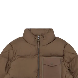 Mxxcler Besbre High-Collar Pocket Down Jacket Brown