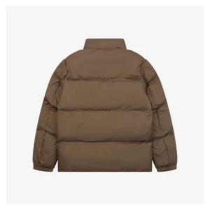 Mxxcler Besbre High-Collar Pocket Down Jacket Brown Back view