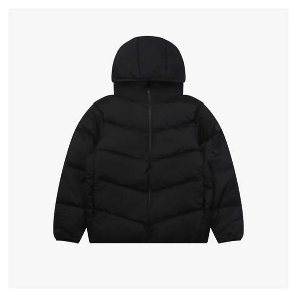 Mxxcler Forez Hooded Down Jacket #MT-518 Black Front view