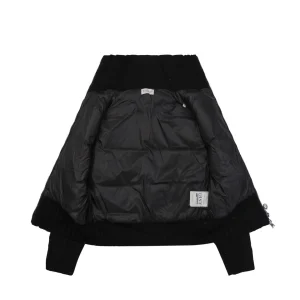 Mxxcler Four-Panel Knit Sleeve Down Jacket Black Lining