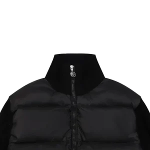 Mxxcler Four-Panel Knit Sleeve Down Jacket Black