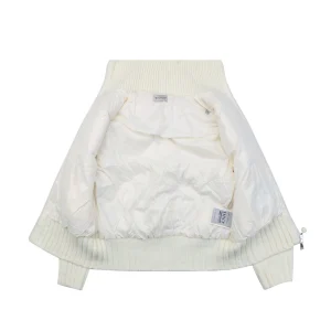 Mxxcler Four-Panel Knit Sleeve Down Jacket White Lining