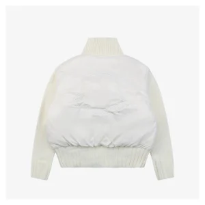 Mxxcler Four-Panel Knit Sleeve Down Jacket White Back view
