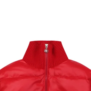 Mxxcler Four-Panel Knit Sleeve Down Jacket Red