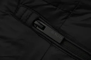 Mxxcler Fusain Short Down Puffer Jacket Black Zipper puller