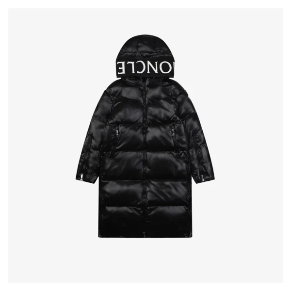 Mxxcler Genius 1952 Logo Hooded Long Down Jacket Front view