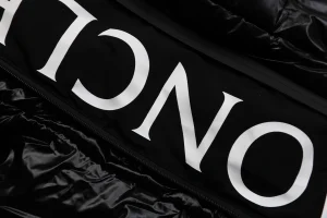 Mxxcler Genius 1952 Logo Hooded Long Down Jacket Brand letter Print