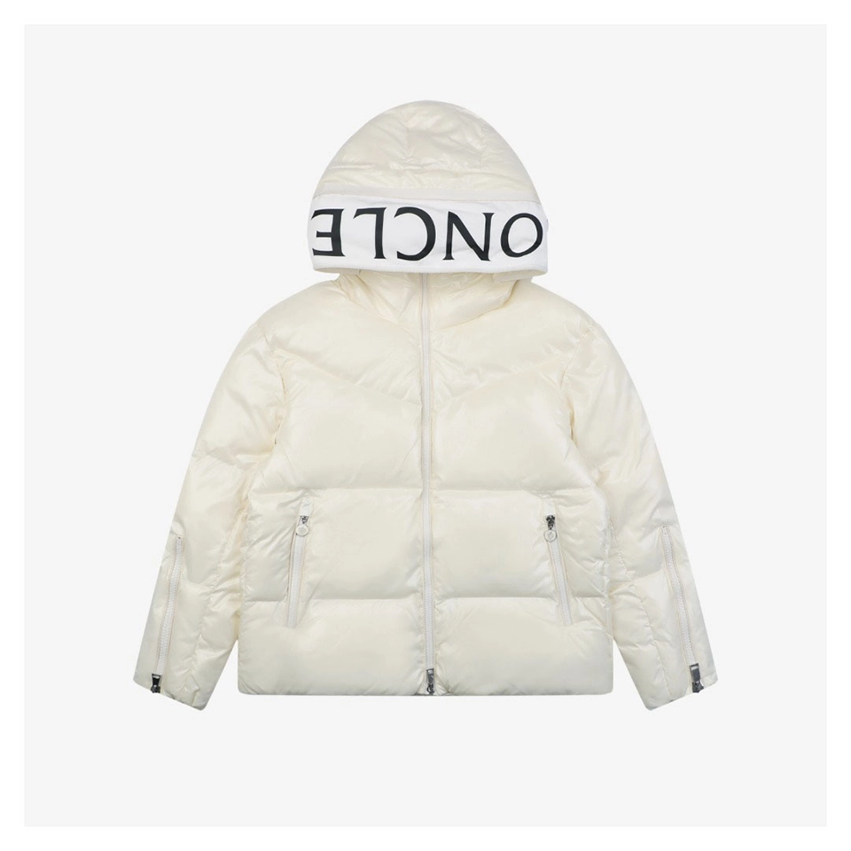 Mxxcler George Logo Hooded Down Jacket Front view
