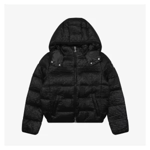 Mxxcler Gisors Waffle Quilted Hooded Down Jacket Black Front view