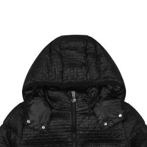 Mxxcler Gisors Waffle Quilted Hooded Down Jacket Black