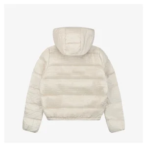 Mxxcler Gisors Waffle Quilted Hooded Down Jacket WhiteBack view