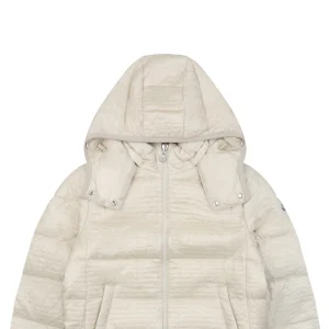 Mxxcler Gisors Waffle Quilted Hooded Down Jacket White