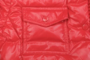 Mxxcler Glareins Woven-Trim Hooded Down Jacket #MS-598 Red Pocket