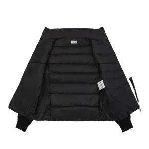 Mxxcler Irregular Panel Quilted Down Jacket Black Lining