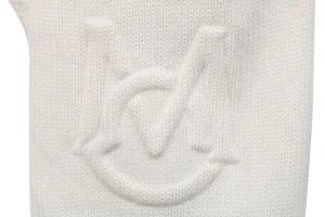 Mxxcler Knit Sleeve Down with Logo Patch Jacket White