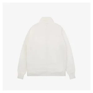 Mxxcler Knit Sleeve Down with Logo Patch Jacket White Back view