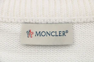 Mxxcler Knit Sleeve Down with Logo Patch Jacket White Brand label