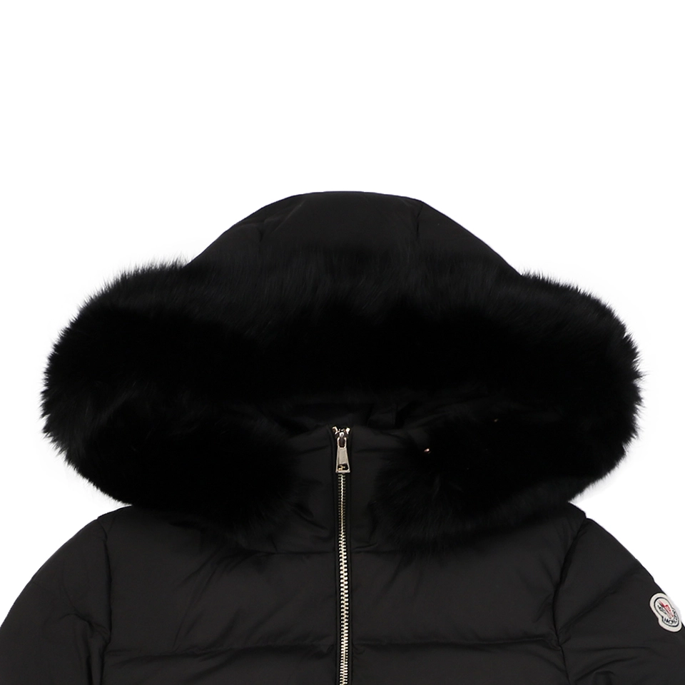 Mxxcler Laichefur Fur-Trim Hooded Down Jacket #MX-31 Black