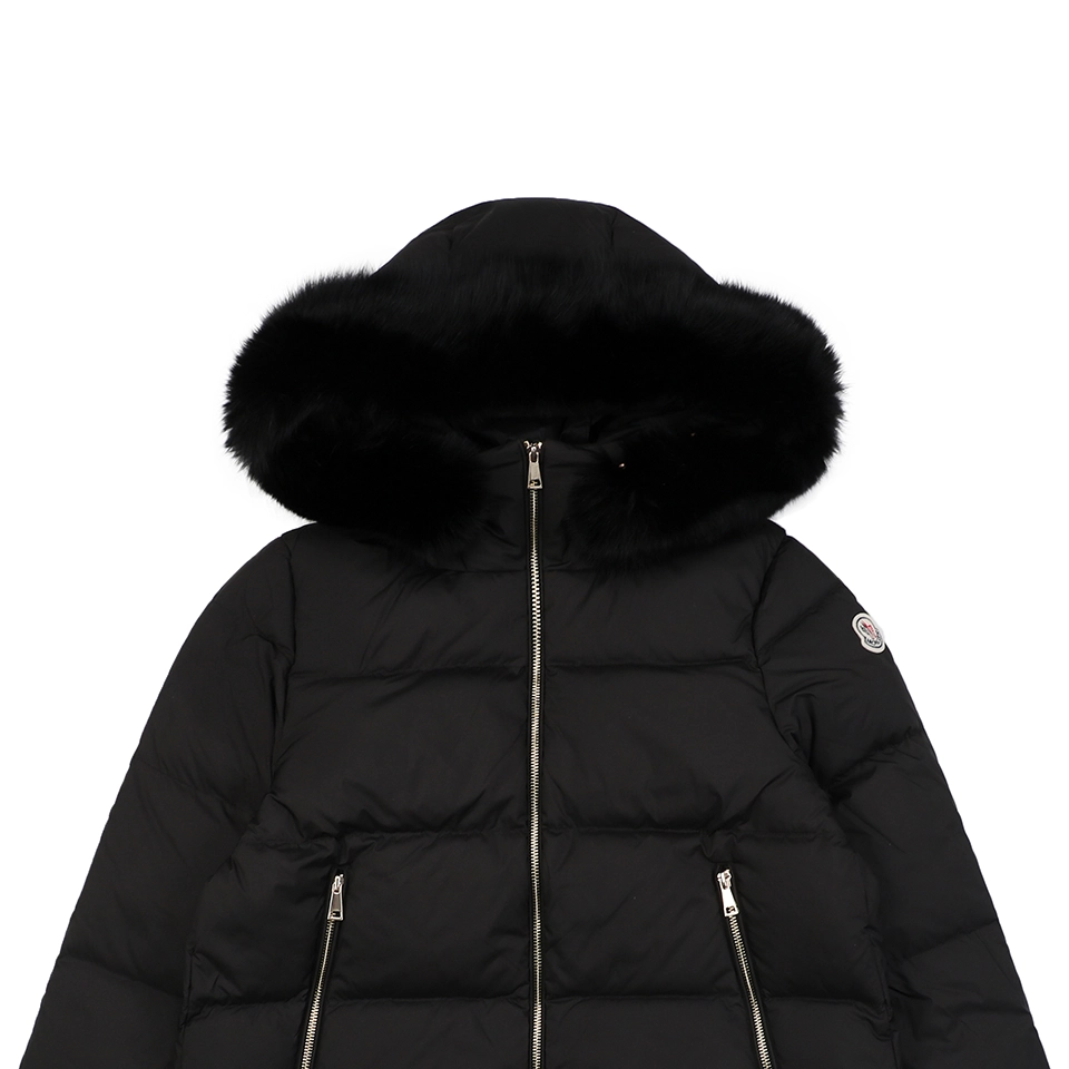 Mxxcler Laichefur Fur-Trim Hooded Down Jacket #MX-31 Black