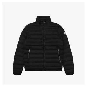 Mxxcler Leather-Trim Pocket Knit Down Jacket #MT-091 Front view