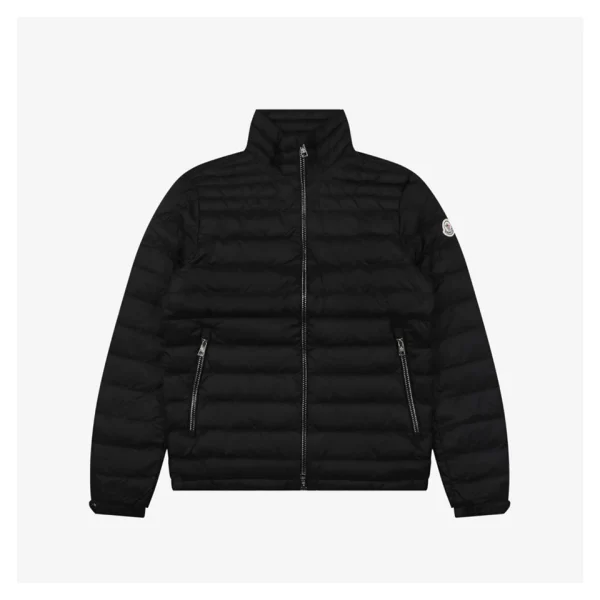 Mxxcler Leather-Trim Pocket Knit Down Jacket #MT-091 Front view