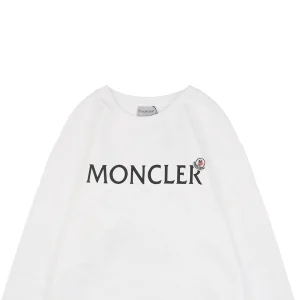 Mxxcler Logo Flocked Print Crewneck Sweatshirt White