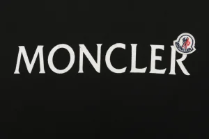 Mxxcler Logo Flocked Print Crewneck Sweatshirt Black Brand