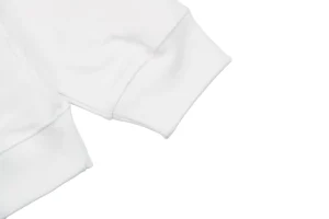 Mxxcler Logo Flocked Print Crewneck Sweatshirt White CUff