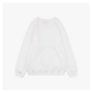 Mxxcler Logo Flocked Print Crewneck Sweatshirt White Back view