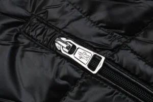 Mxxcler Quilted Pocket Mixed-Fabric Down Jacket #MS-934 Zipper puller