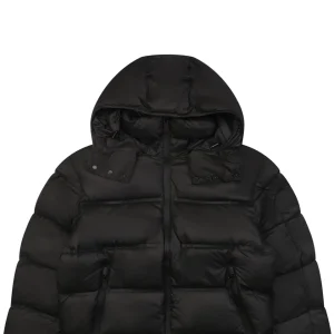 Mxxcler Rooster Arm Logo Hooded Down Jacket
